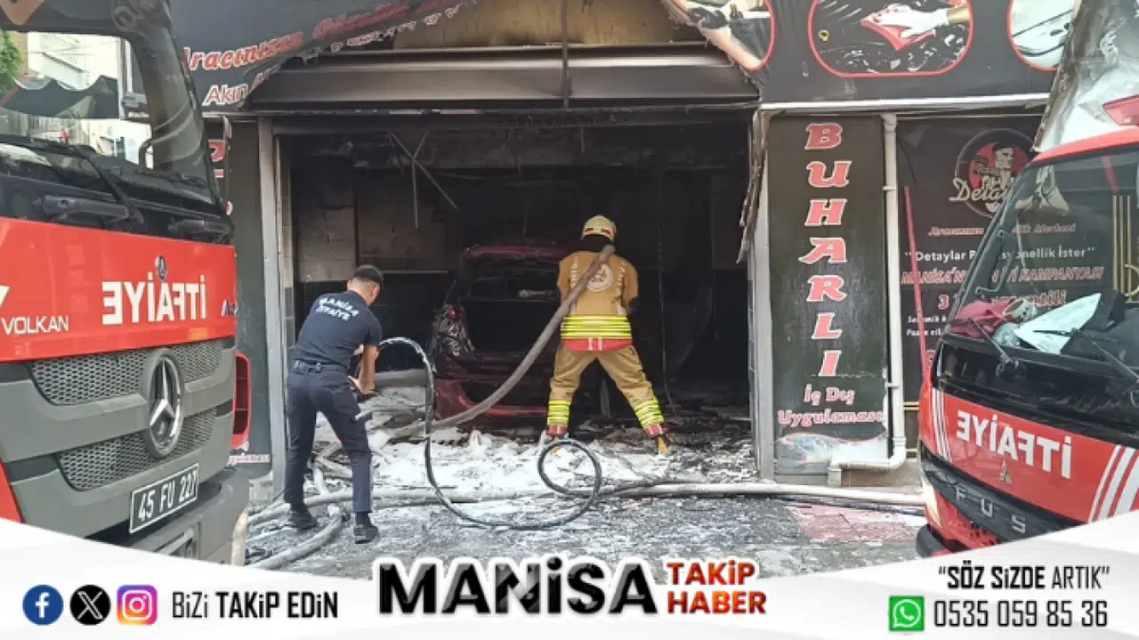 Manisa’da Oto Yıkamacıda Çıkan Yangında İş Yeri Sahibi Hayatını Kaybetti