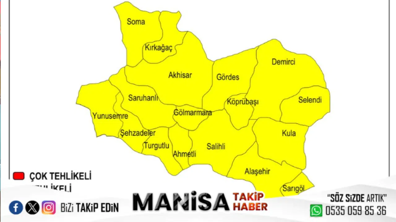 Manisa’da Yarın Gök Gürültülü Sağanak ve Çamur Yağışı Bekleniyor