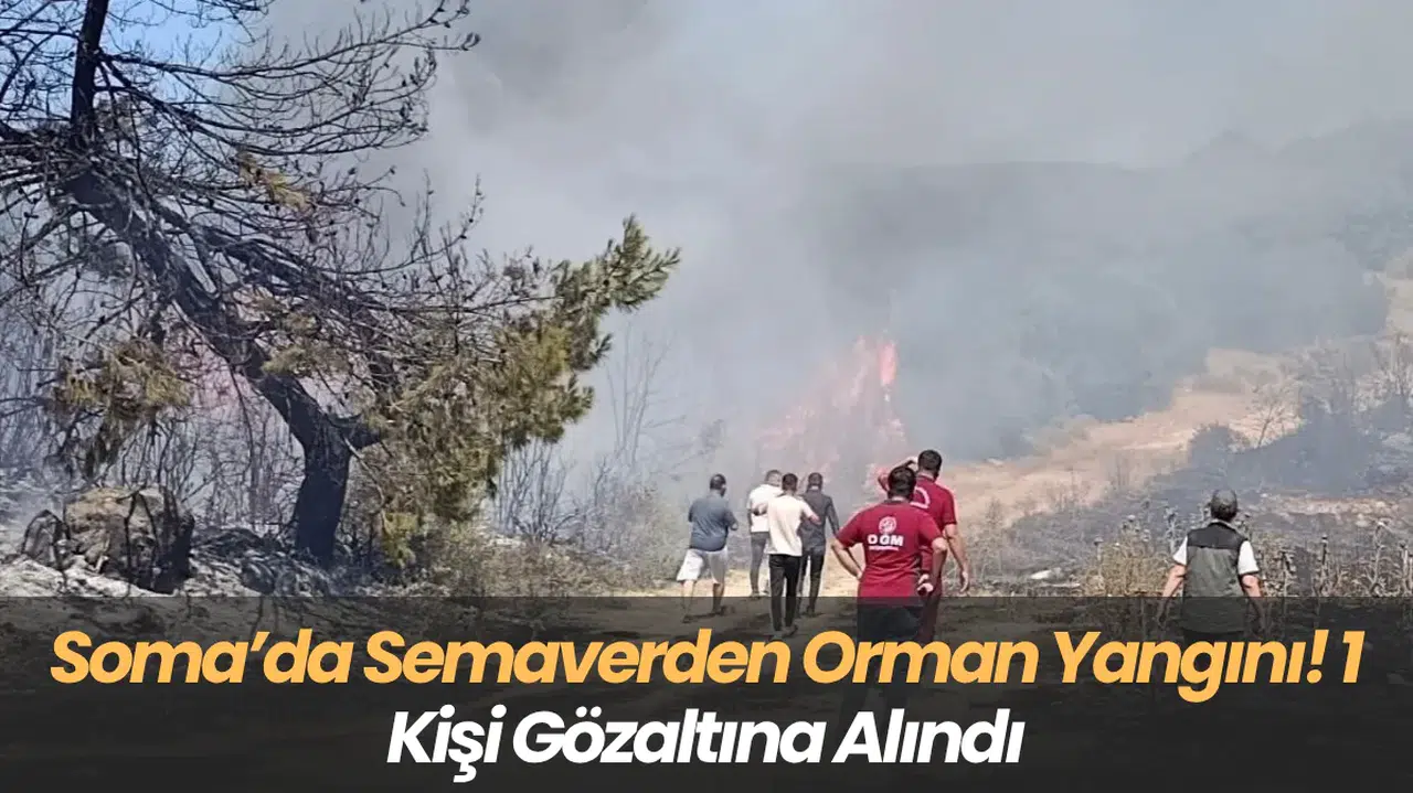 Soma’da Semaverden Orman Yangını! 1 Kişi Gözaltına Alındı