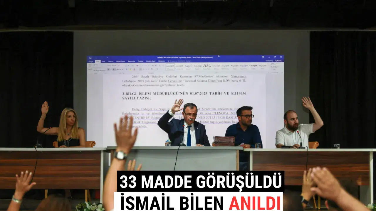 Yunusemre Meclisi Temmuz Toplantısında Gündem Yoğundu