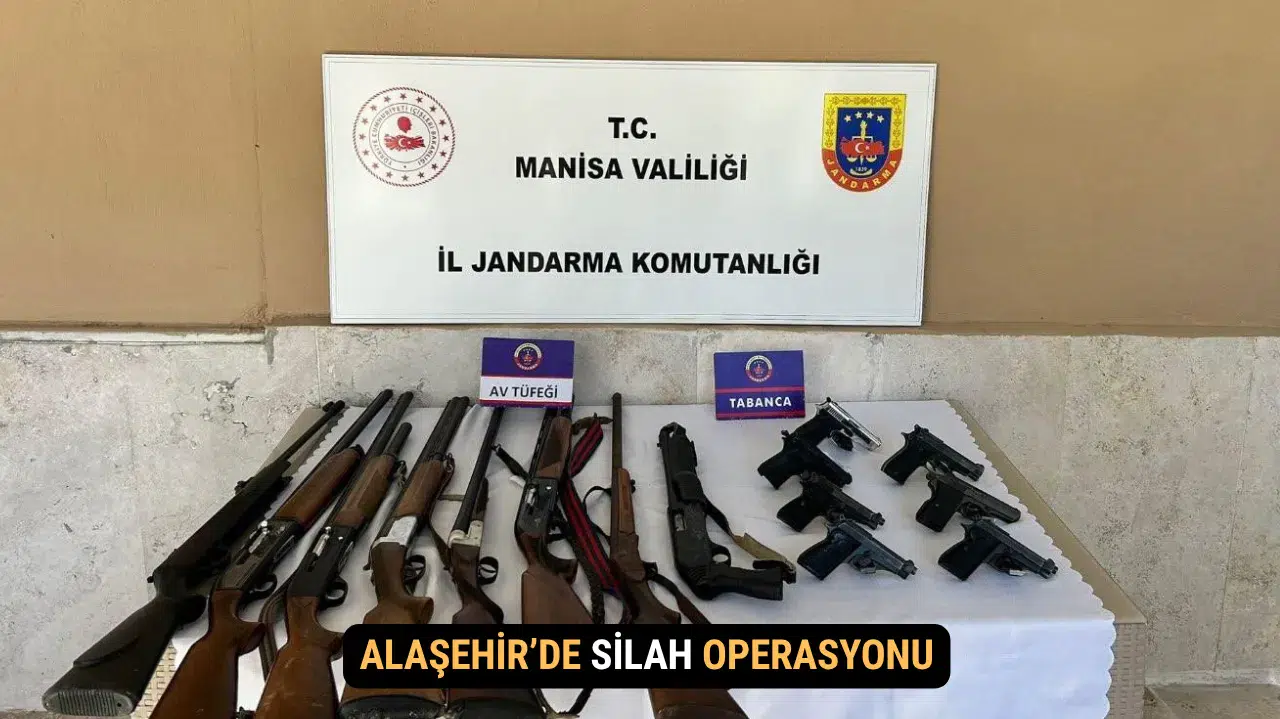 Alaşehir’de Silah Operasyonu 7 Tabanca ve 8 Av Tüfeği Ele Geçti