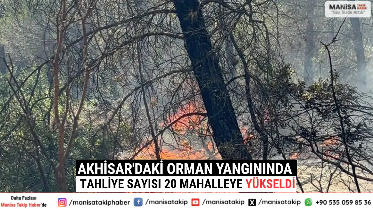 Akhisar'daki Orman Yangınında Tahliye Sayısı 20 Mahalleye Yükseldi
