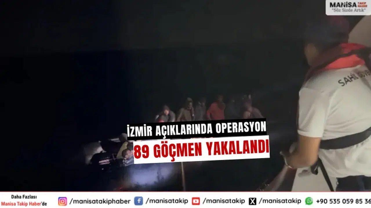 İzmir Açıklarında 89 Düzensiz Göçmen Yakalandı