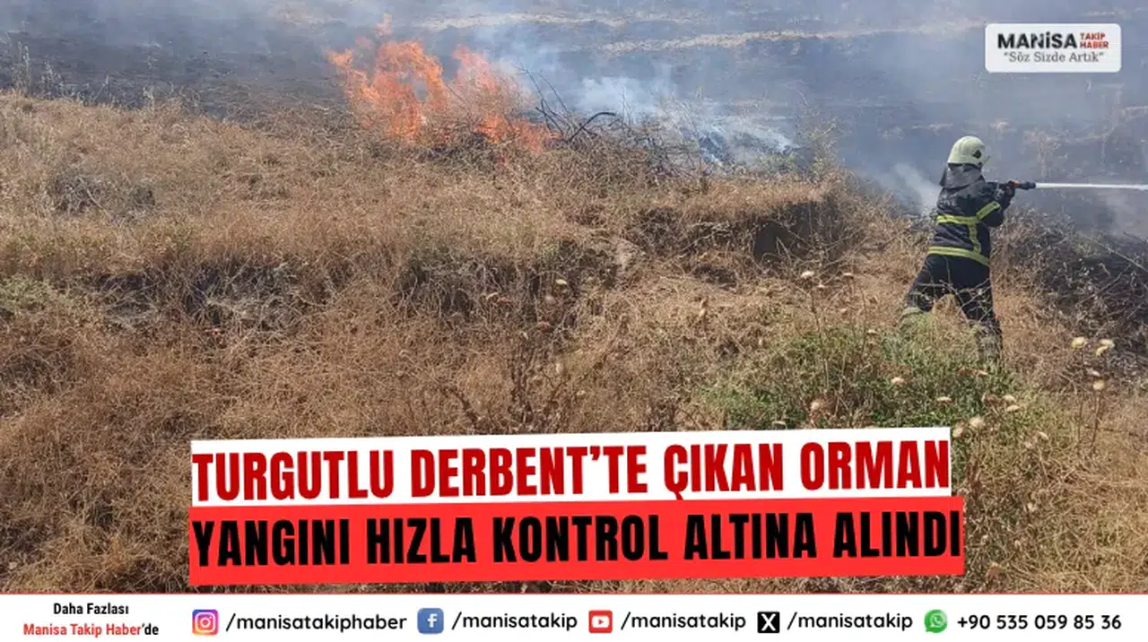 Turgutlu Derbent’te Çıkan Orman Yangını Hızla Kontrol Altına Alındı