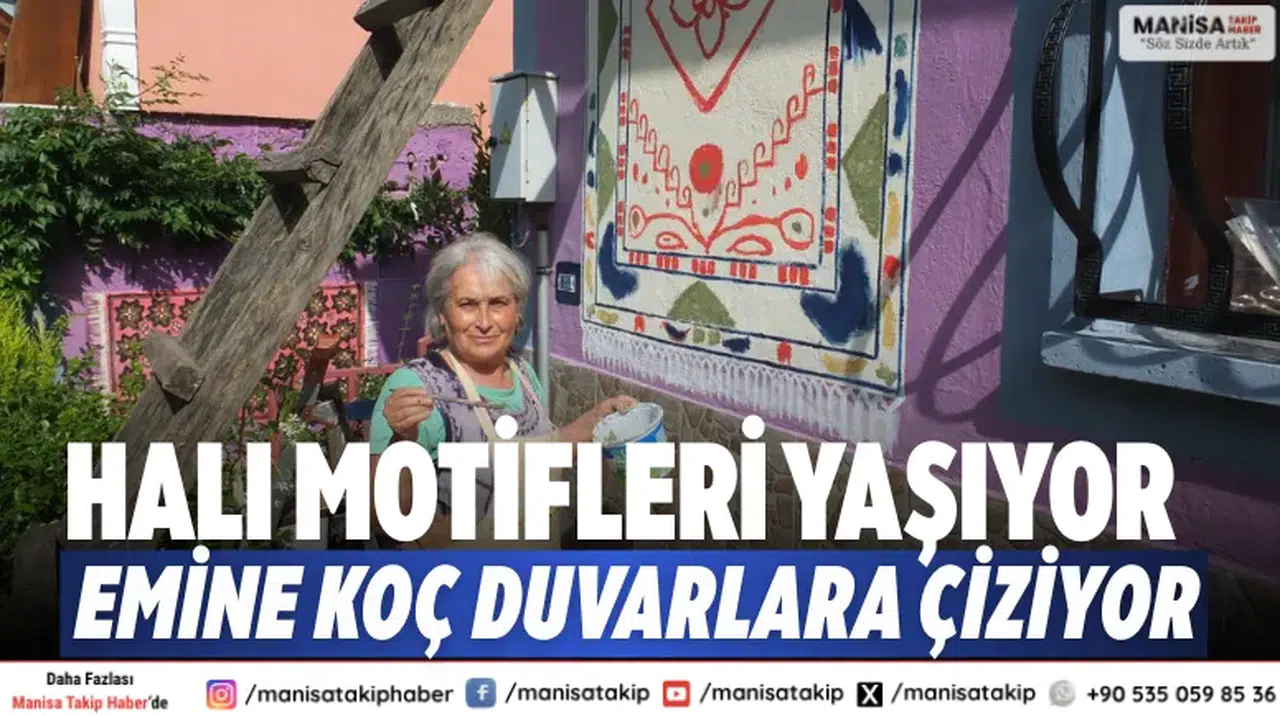 Halı Motifleri Yaşıyor Emine Koç Duvarlara Çiziyor