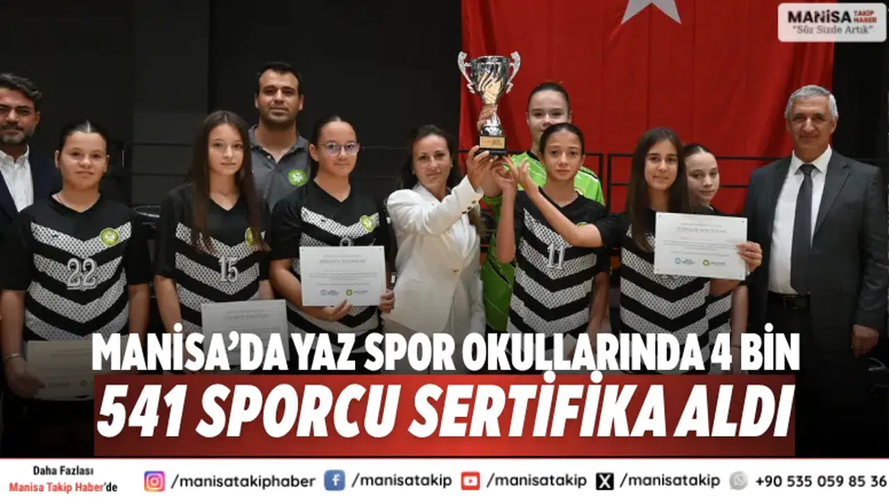 Manisa’da Yaz Spor Okullarında 4 Bin 541 Sporcu Sertifika Aldı
