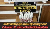 Kula’da Uyuşturucu Operasyonu! Evlerden Yüzlerce Sentetik Hap Çıktı