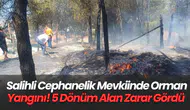 Salihli Cephanelik Mevkiinde Orman Yangını! 5 Dönüm Alan Zarar Gördü