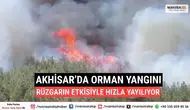 Akhisar’da Orman Yangını Rüzgarın Etkisiyle Hızla Yayılıyor