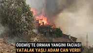 Ödemiş’te Orman Yangını Faciası Yatalak Yaşlı Adam Can Verdi