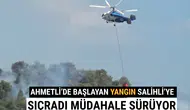 Ahmetli’de Başlayan Yangın Salihli’ye Sıçradı Müdahale Sürüyor
