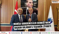 Manisa Karadenizliler Derneği’nden Başkan Balaban’a Teşekkür Ziyareti