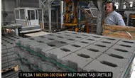 Manisabüyükşehirbelediyesi  1 Yılda 1 Milyon 280 Bin m² Kilit Parke Taşı Üretildi