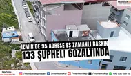 İzmir’de 95 Adrese Eş Zamanlı Baskın: 133 Şüpheli Gözaltında