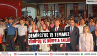 15 Temmuz Demirci’de Demokrasi Yürüyüşü ve Nöbetle Anıldı