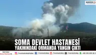 Soma Devlet Hastanesi Yakınındaki Ormanda Yangın Çıktı