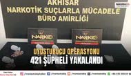 Manisa’da Temmuz Ayı Uyuşturucu Operasyonu 421 Şüpheli Yakalandı