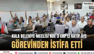 Kula Belediye Meclisi’nde 3 CHP’li Katip Üye Görevinden İstifa Etti