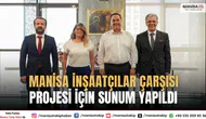 Manisa İnşaatçılar Çarşısı Projesi için Başkan Dutluluya sunum yapıldı