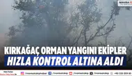 Kırkağaç orman yangını Ekipler hızla kontrol altına aldı