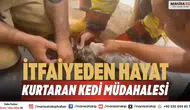 Manisa’da İtfaiyeden Kediyi Hayata Döndüren Müdahale