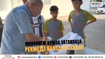 Sarıgöl’de Muharrem Ayında Vatandaşa Pekmezli Karbastı İkramı