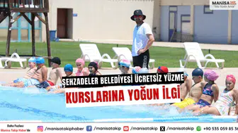 Şehzadeler Belediyesi ücretsiz yüzme kurslarına yoğun ilgi