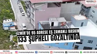 İzmir’de 95 Adrese Eş Zamanlı Baskın: 133 Şüpheli Gözaltında