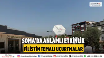Soma’da Yaz Kur’an Kursu öğrencilerinden Filistin temalı uçurtma etkinliği