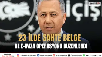23 İlde Sahte Belge Ve E-İmza Operasyonu Düzenlendi