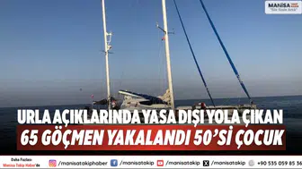 Urla açıklarında yasa dışı yola çıkan 65 göçmen yakalandı 50’si çocuk