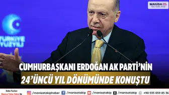 Cumhurbaşkanı Erdoğan AK Parti’nin 24’üncü yıl dönümünde konuştu