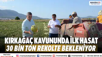 Kırkağaç kavununda ilk hasat 30 bin ton rekolte bekleniyor