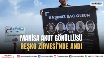 Manisa AKUT Gönüllüsü Reşko Zirvesi’nde Şehit Arkadaşlarını Andı