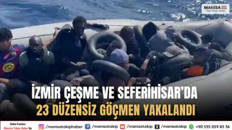 İzmir Çeşme ve Seferihisar’da 23 Düzensiz Göçmen Yakalandı