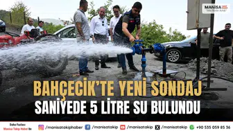 Bahçecik’te yeni sondajla saniyede 5 litre su kaynağı bulundu