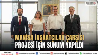 Manisa İnşaatçılar Çarşısı Projesi için Başkan Dutluluya sunum yapıldı