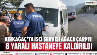 Kırkağaç’ta işçi servisi ağaca çarptı: 8 yaralı hastaneye kaldırıldı