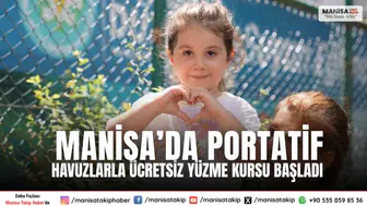 Manisa’da Portatif Havuzlarla Ücretsiz Yüzme Kursu Başladı