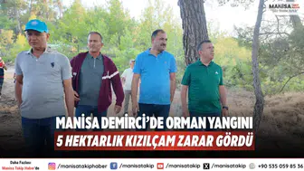 Manisa Demirci’de Orman Yangını: 5 Hektarlık Kızılçam Zarar Gördü