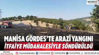 Manisa Gördes’te arazi yangını itfaiye müdahalesiyle söndürüldü