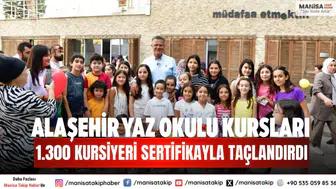 Alaşehir Yaz Okulu Kursları 1.300 Kursiyeri Sertifikayla Taçlandırdı
