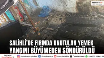 Salihli’de Fırında Unutulan Yemek Yangını Büyümeden Söndürüldü