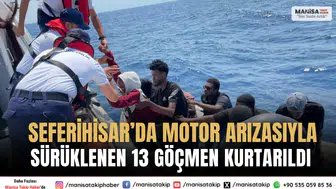 Seferihisar’da Motor Arızasıyla Sürüklenen 13 Göçmen Kurtarıldı