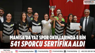 Manisa’da Yaz Spor Okullarında 4 Bin 541 Sporcu Sertifika Aldı