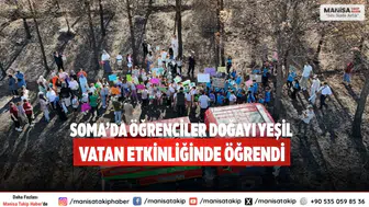 Soma’da öğrenciler doğayı Yeşil Vatan etkinliğinde öğrendi
