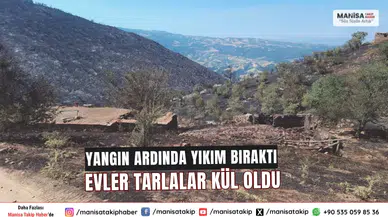 Yangın Ardında Yıkım Bıraktı Evler Tarlalar Kül Oldu
