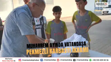 Sarıgöl’de Muharrem Ayında Vatandaşa Pekmezli Karbastı İkramı