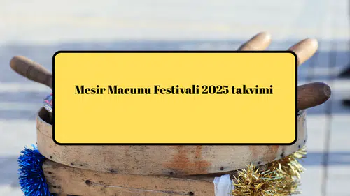 Mesir Macunu Festivali 2025 takvimi