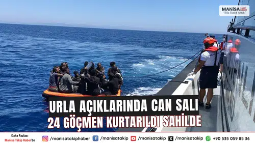 Urla Açıklarında Can Salı 24 Göçmen Kurtarıldı Sahilde